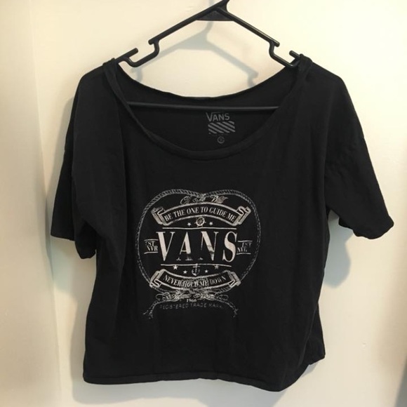 black vans crop top